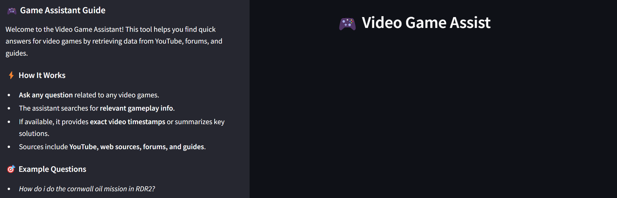 Video Game Assistant: RAG